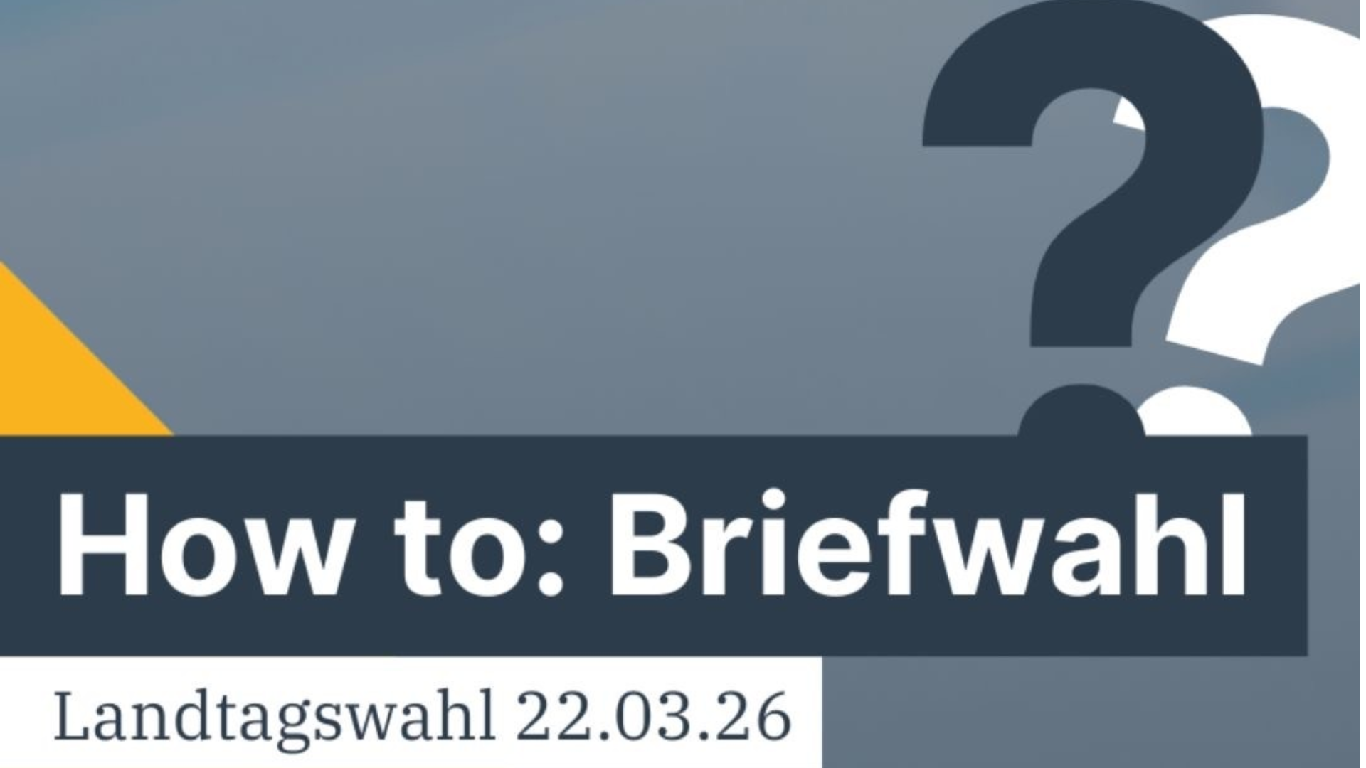 Briefwahl jetzt beantragen! 